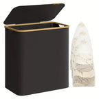 Fremgard SortiSpace Laundry Basket – 150L Foldable Laundry Basket with 2 Compartments Black