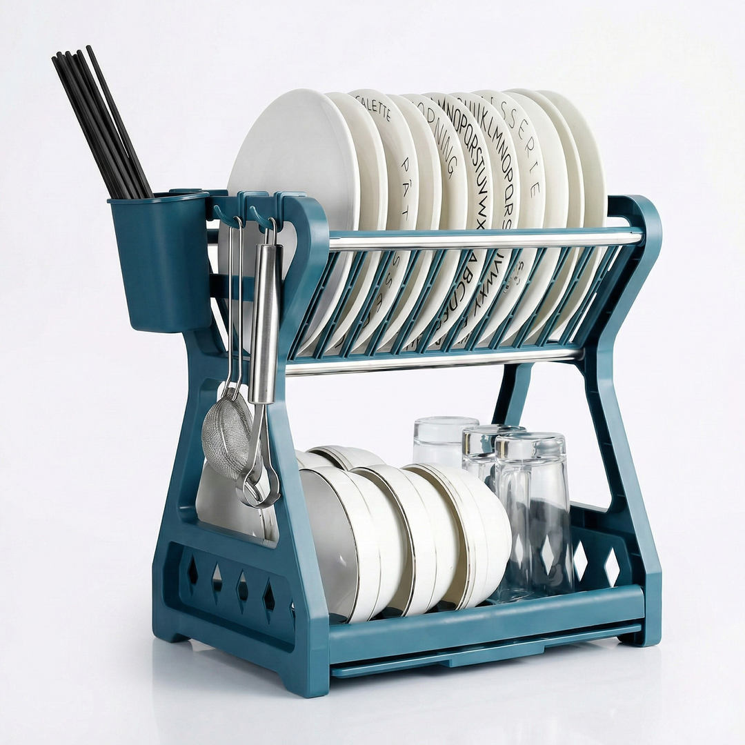 Fremgard Foldable Dish Drying Rack – Space-Saving Kitchen Plate Organizer