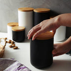 Fremgard Ceramic Storage Containers with Bamboo Lids
