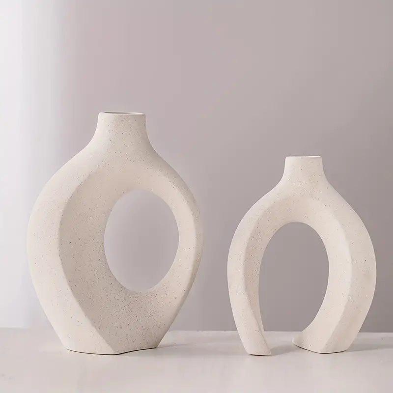 Fremgard Nordic Sculptural Ceramic Vase Set