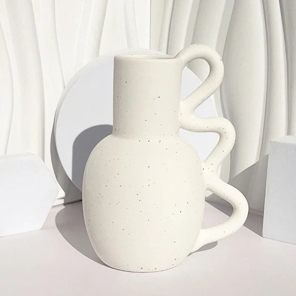 Fremgard Modern Sculptural Ceramic Vase Speckle