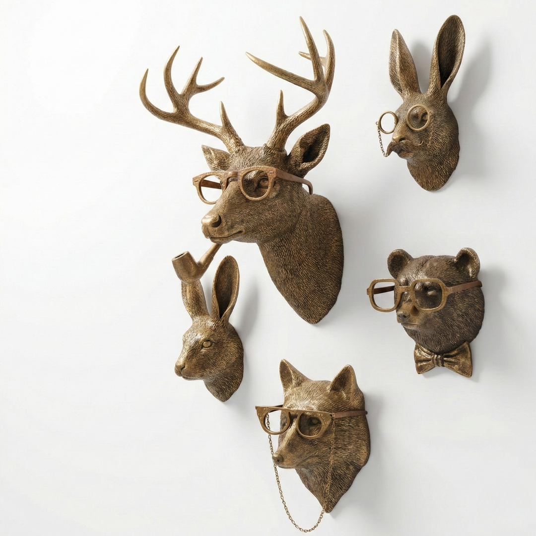 Fremgard Quirky Animal Head Wall Sculpture – Decorative Wall Mount
