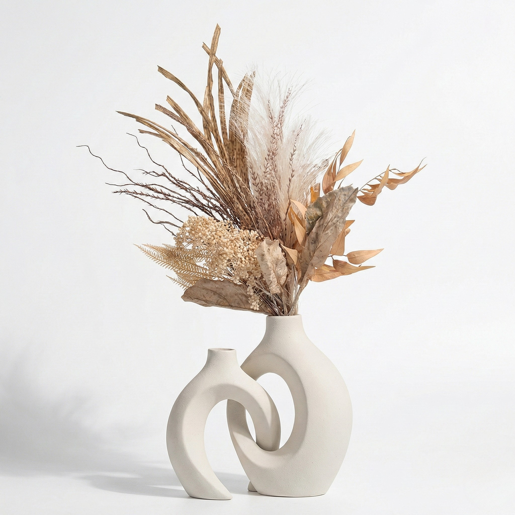 Fremgard Nordic Sculptural Ceramic Vase Set