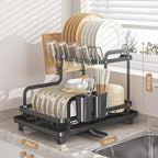 Fremgard 2-Tier Dish Drying Rack – Double Level Plate & Utensil Organizer