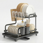 Fremgard 2-Tier Dish Drying Rack – Double Level Plate & Utensil Organizer