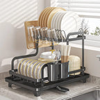 Fremgard 2-Tier Dish Drying Rack – Double Level Plate & Utensil Organizer