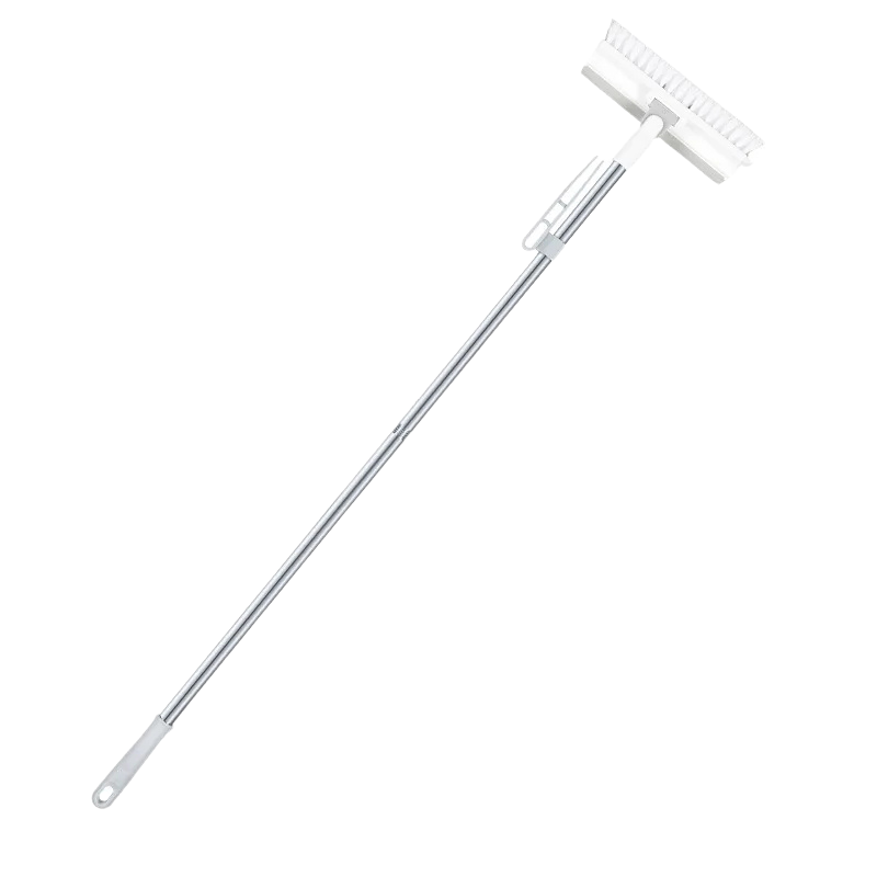 Fremgard 2-in-1 Rotating Floor Cleaning Brush with Long Handle (120° Head) White