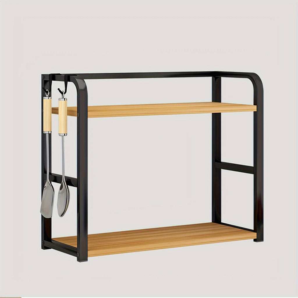 Fremgard 2-Tier Stainless Steel Spice Rack – Open Kitchen Counter Organizer