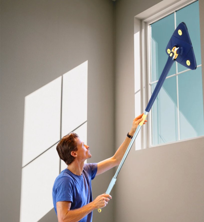 Fremgard 360° Rotating Microfiber Flat Mop with Adjustable Handle (100–130 cm)