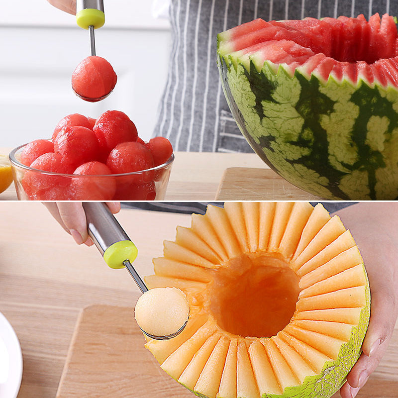 Fremgard 3-Piece Fruit Cutter & Melon Baller Set – Stainless Steel Kitchen Tool