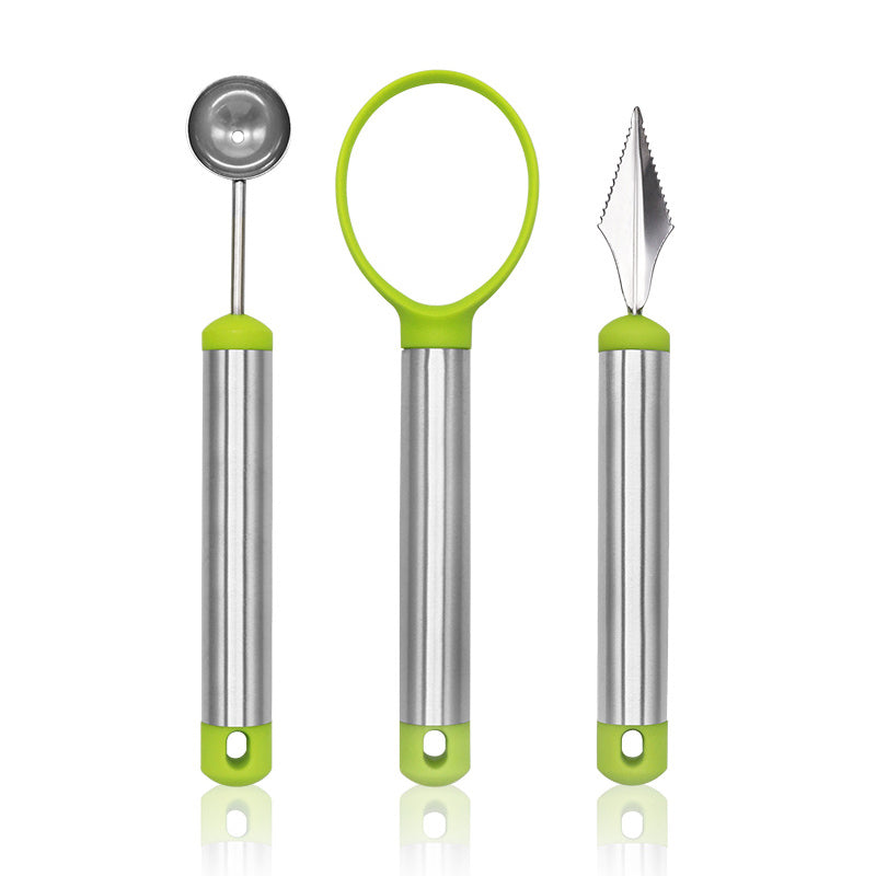 Fremgard 3-Piece Fruit Cutter & Melon Baller Set – Stainless Steel Kitchen Tool