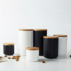 Fremgard Ceramic Storage Containers with Bamboo Lids