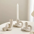 Fremgard Knot Ceramic Candle Holder – Sculptural Decorative Holder for Home