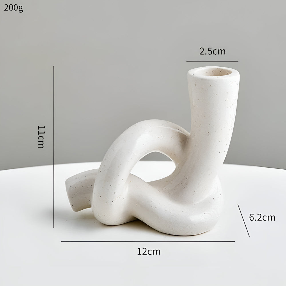 Fremgard Knot Ceramic Candle Holder – Sculptural Decorative Holder for Home