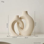Fremgard Nordic Sculptural Ceramic Vase Set