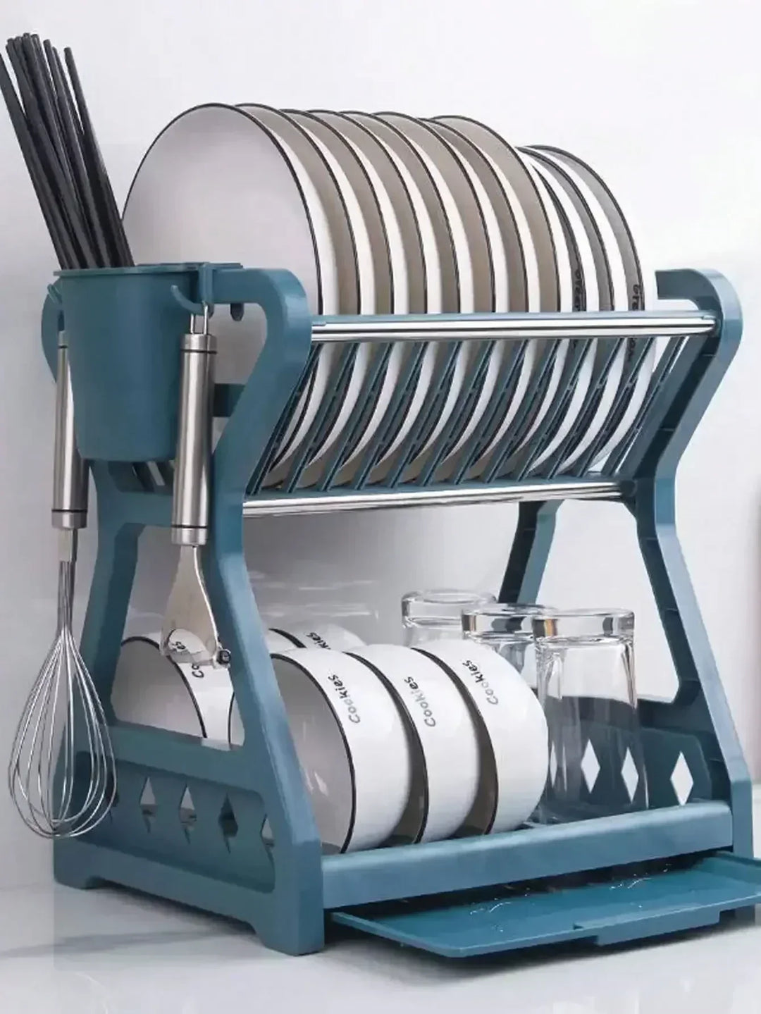 Fremgard Foldable Dish Drying Rack – Space-Saving Kitchen Plate Organizer