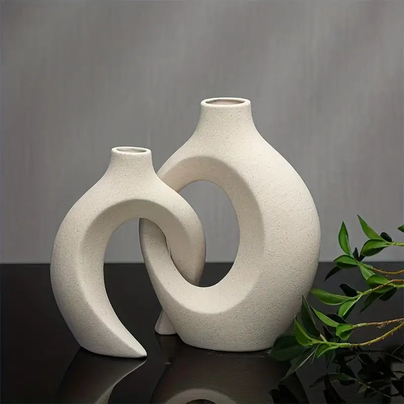 Fremgard Nordic Sculptural Ceramic Vase Set