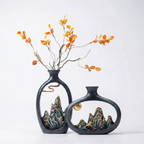 Fremgard TranquilPeak Ceramic Mountain Landscape Vase