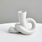 Fremgard Knot Ceramic Candle Holder – Sculptural Decorative Holder for Home Short